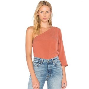 Mara Hoffman Claudia One Shoulder Top in R…
